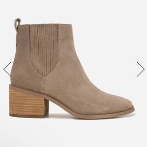 Splendid Amalie Shoes Women 8.5 Brown Suede Pull On Stacked Heel Ankle Booties